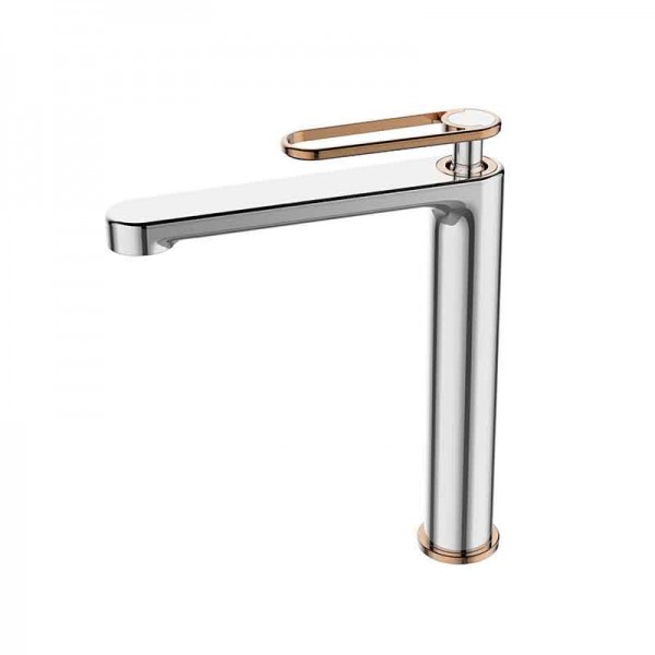 NEWARC 671001 ZETA KROM-PARLAK BAKIR ÇANAK TİPİ LAVABO BATARYASI.